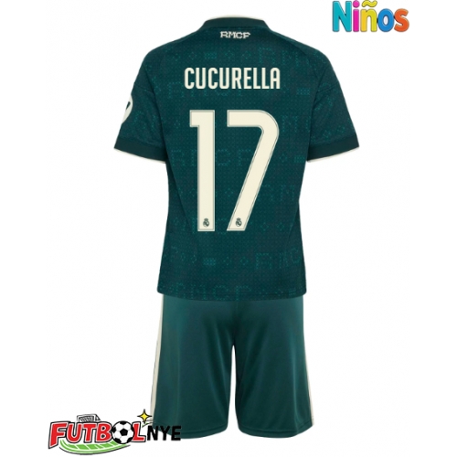 Camiseta Real Madrid Marc Cucurella #17 Visitante Equipación para niños 2026-27 manga corta (+ pantalones cortos)